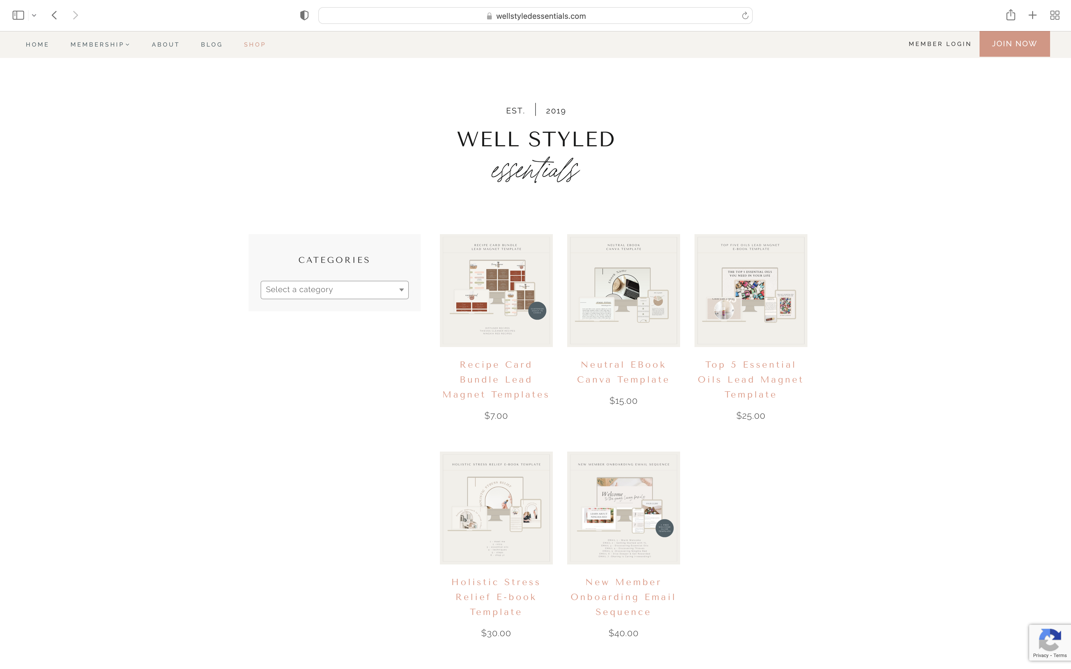 A La Carte Shop Well Styled Essentials