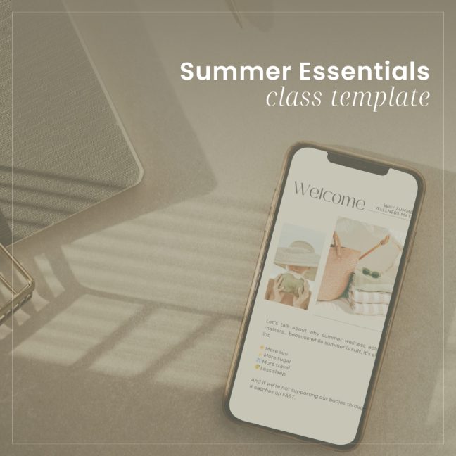 Summer Essentials Class Template (a la carte)